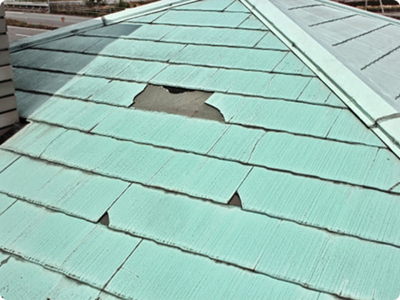 カラーベストのひび割れ